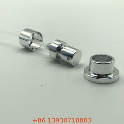 정밀하게 설계된 은색 향수 펌프, 일관된 제어 미스트 방지 금속 마감