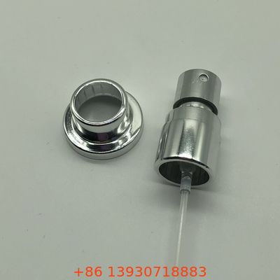 정밀하게 설계된 은색 향수 펌프, 일관된 제어 미스트 방지 금속 마감