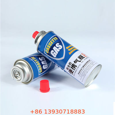 붉은 덮개가 있는 부탄 가스 오븐 밸브