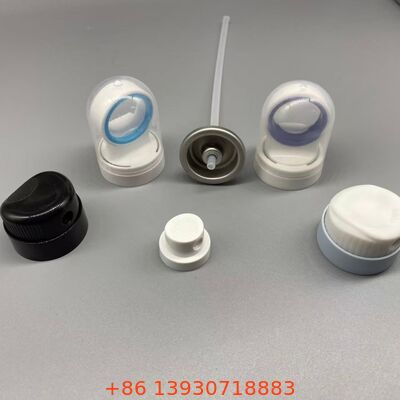 연속 스프레이 자외선 차단제 적용을 위한 안전 커버가 있는 자외선 차단제 에어로졸 밸브