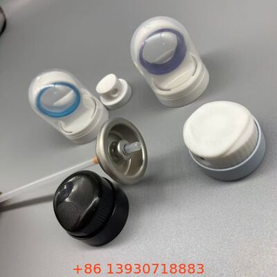 제어 된 출력 기술, 막히지 않는 노즐 및 360도 작동과 함께 에어로졸 자외선 차단 스프레이 밸브