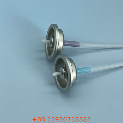 1 인치 미터 에어로졸 밸브 정밀한 투여를 위해 조정 스프레이 속도 및 사용자 정의 액추에이터 색상